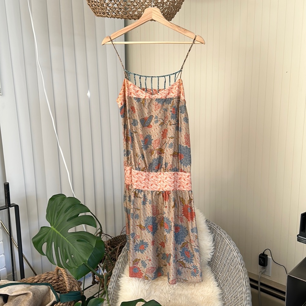 Mint silk cocktail dress size 6